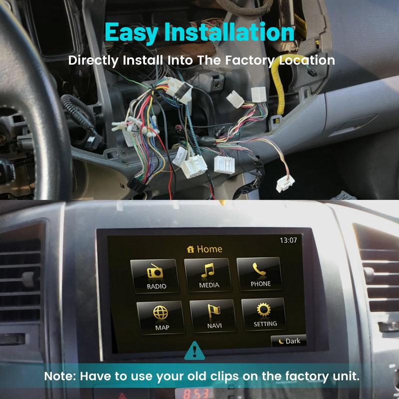 NuIth Double DIN Radio Installation Dash Kit Fits for 2005-2011 Toyota Tacoma, Factory Clips Required, Aftermarket Radio Dash Stereo Mounting Installation Trim Bezel Bracket Kits