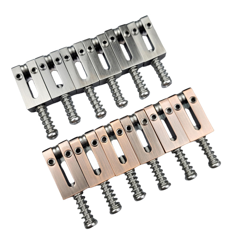 [AUSTRALIA] - Kaynes 6PCS 10.5MM Guitar Bridge Roller Saddles – Brass Tremolo Bridges Saddle With Steel Roller For Fender Telecaster Tele Stratocaster Strat ST TL Style Electric Guitar (10.5 Roller BR) 10.5 Roller BR 