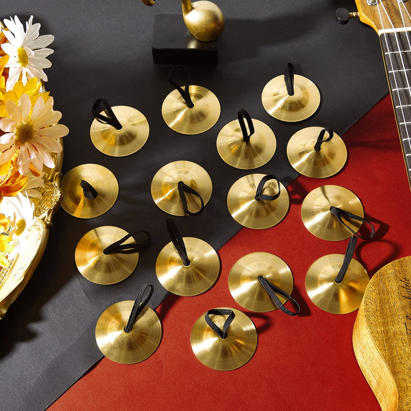 20 Pieces Finger Cymbals Belly Dancing Finger Dancing Finger Zills Musical Instrument for Dancer Party (Gold) Gold