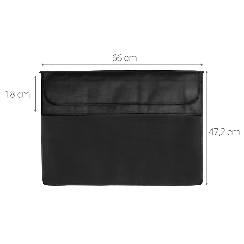 kwmobile Cover Compatible with 27-28" Monitor - with Extra Storage - Don't Touch My Screen White/Black Don't Touch My Screen white / black