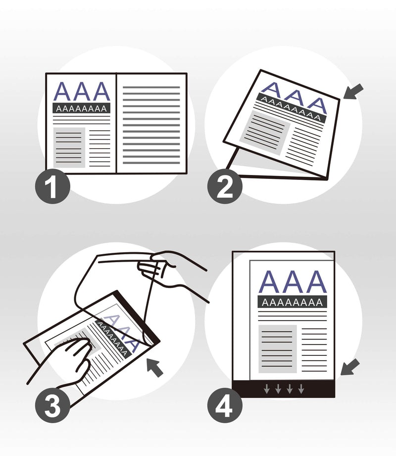Plustek A4 / Letter Size Document Carrier Sheets (Pack of 5) - Protects Fragile Paper and A3 Size Document by Folding Support Epson, Brother, Fujitsu and Canon Document Scanner