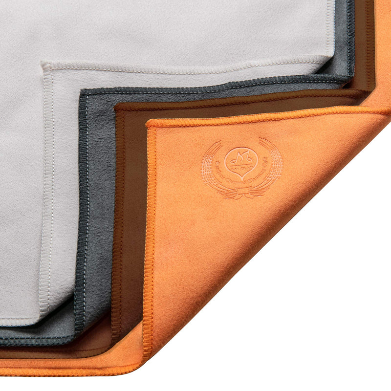 [AUSTRALIA] - MI&VI Synthetic Chamois Microfiber Instrument Cleaning & Polishing Cloth for Violin, Viola, Cello, Bass, Guitar 12x12in (4 Pack) 4 Pack 