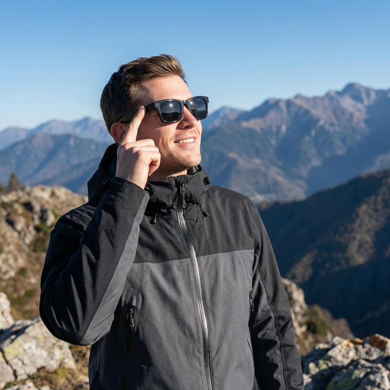Nexlenz Smart Camera Sunglasses, 8MP POV Video Recording Glasses for Travel, Daily Use & Outdoor Activities, AI Object Recognition, Voice Translation, Bluetooth Audio, Built-in Storage