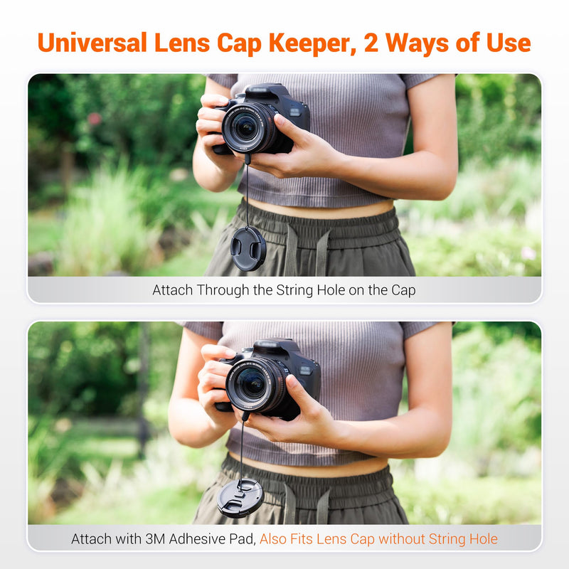 [AUSTRALIA] - JJC 58mm Front Lens Cap Cover + Elastic Anti-Loss Cap Keeper Leash for Canon EF-S 18-55mm f/3.5-5.6 IS STM, Fujifilm XF 18-55mm f/2.8-4 R LM OIS, XC 16-50mm f3.5-5.6 OIS Lens & More 58mm Thread Lenses 