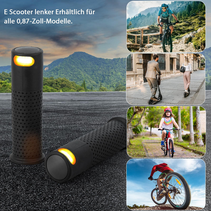 [AUSTRALIA] - E Scooter Handle Grips Turn Signal, Bicycle Replacement Handlebars Warning Light for Xiaomi M365/Pro2/1S Ninebot G30 Replacement Grip Handlebar, Scooter 