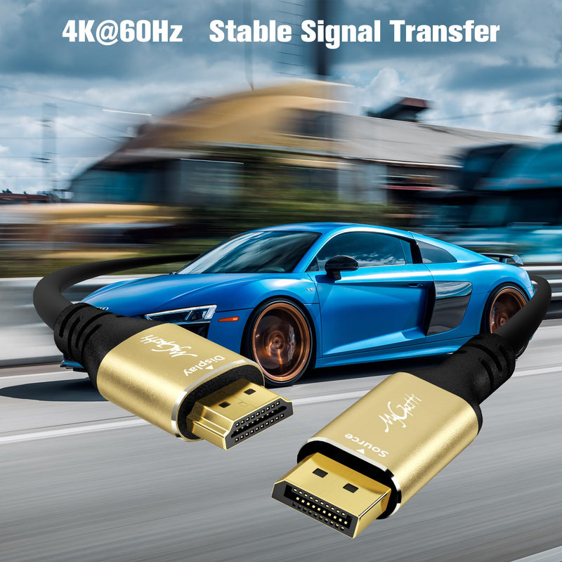 4K DisplayPort to HDMI Cable 50FT, DP to HDMI Video Uni-Directional Cord Adapter, Compatible with Dell, NVIDIA, AMD, Lenovo, Monitor, Projector, Desktop and More