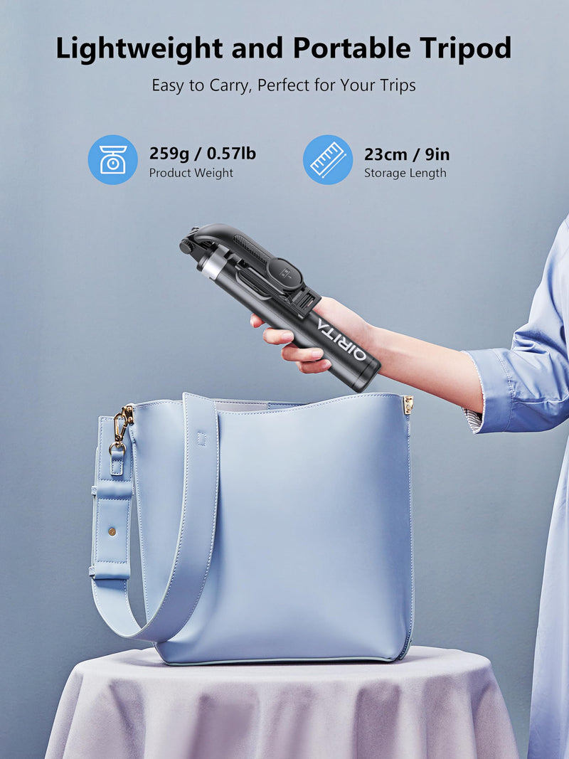 [AUSTRALIA] - Selfie Stick & Phone Tripod, All in 1 Selfie Stick Tripod with Remote, Phone Travel Tripod Stand for Video Recording, Live Streaming, Photograph, Group Photo, Vlog Compatible with All Cellphones 52in-Stainless Steel Pole 