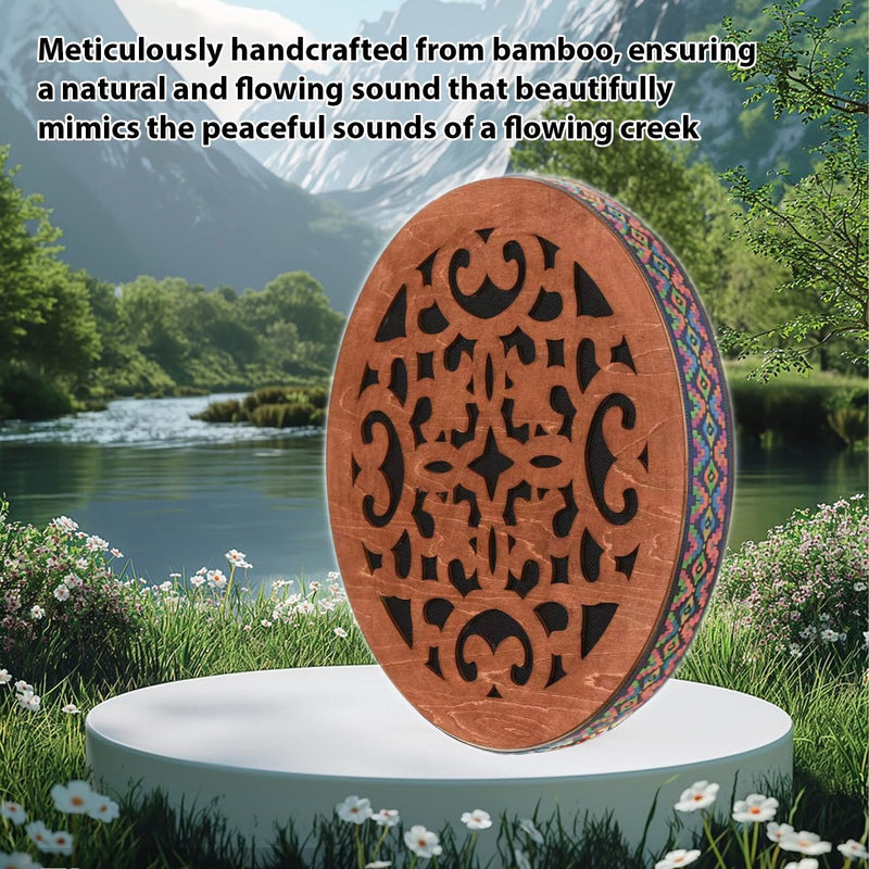 8INCH Ocean Drum,Water Stream Drum,Rain Disk "Water-Fall",Sound Healing,Onomatopoeic Wooden Drum For Performance Accompaniment 8 INCH