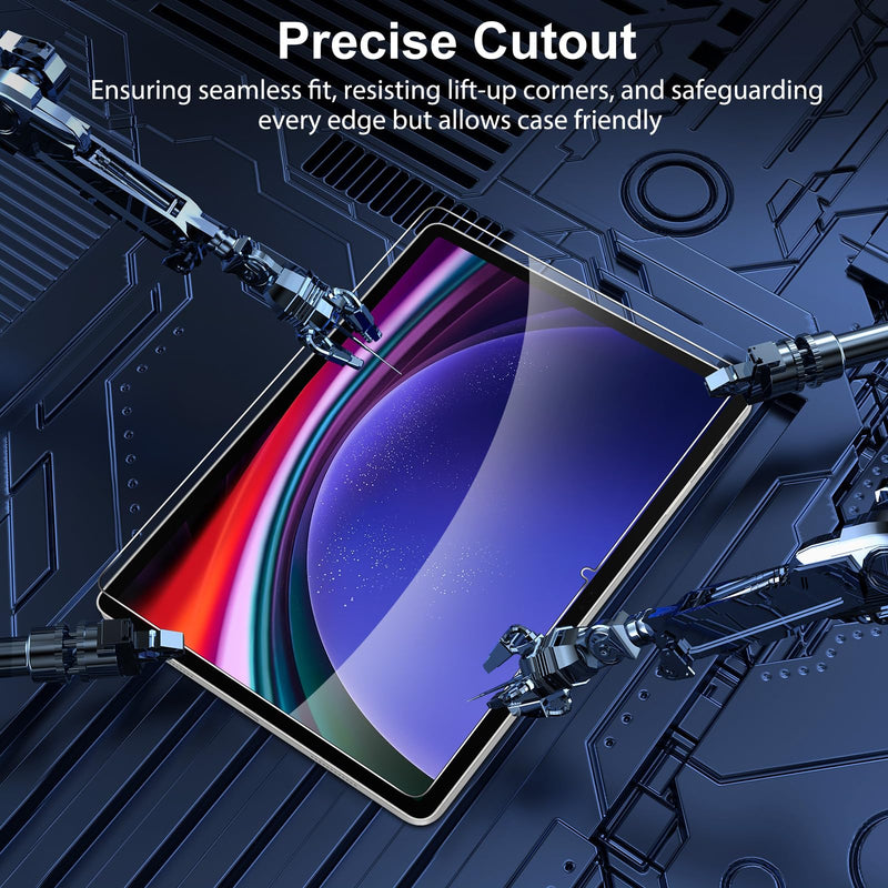 SPARIN Screen Protector for Samsung Galaxy Tab S9 Plus/S9 FE Plus/S7 FE 5G/S8 Plus 12.4'', 2 Pack HD Tempered Glass for galaxy Tablet S9 Plus/S9 FE Plus/S7 FE 12.4 inch