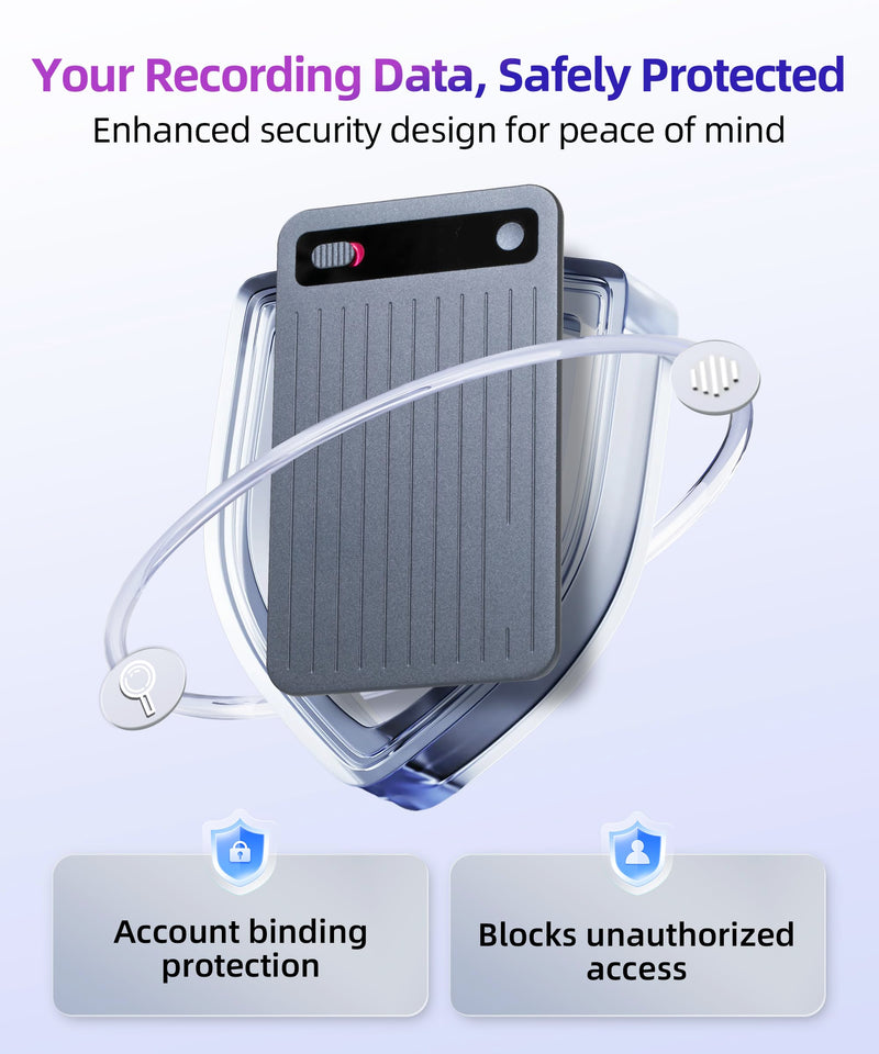 [AUSTRALIA] - AI Voice Recorder with App Control, Noise Reduction, Transcribe & Summarize with AI Technology, Note-Taking Device Supporting 104 Languages, 64GB Digital Audio Recorder for Meetings and Calls – Gray 