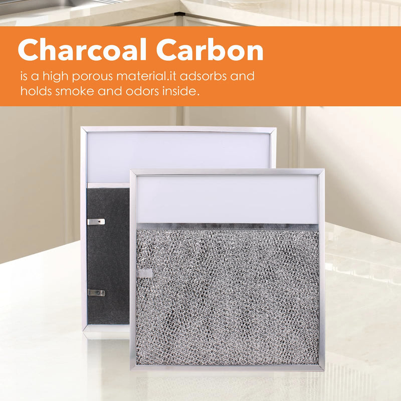 Range hood Filter with Light Lens for Broan-NuTone Kitchen Exhaust Grease Aluminum Filter R610045, R610050, SR610045, fit whirlpool WP8190232, fit 43000 Series Range Hood 11-3/8 X 11-3/4 X 3/8 Inch