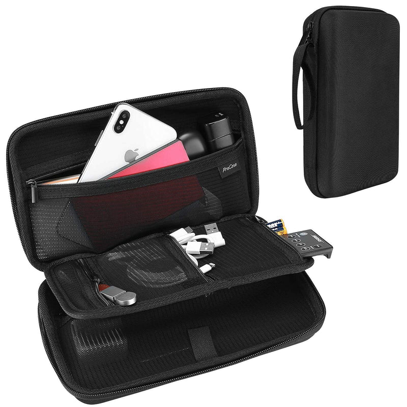 ProCase Hard Drive Case 2.5 Inch Bundle with ProCase Hard Travel Tech Organizer Case Bag