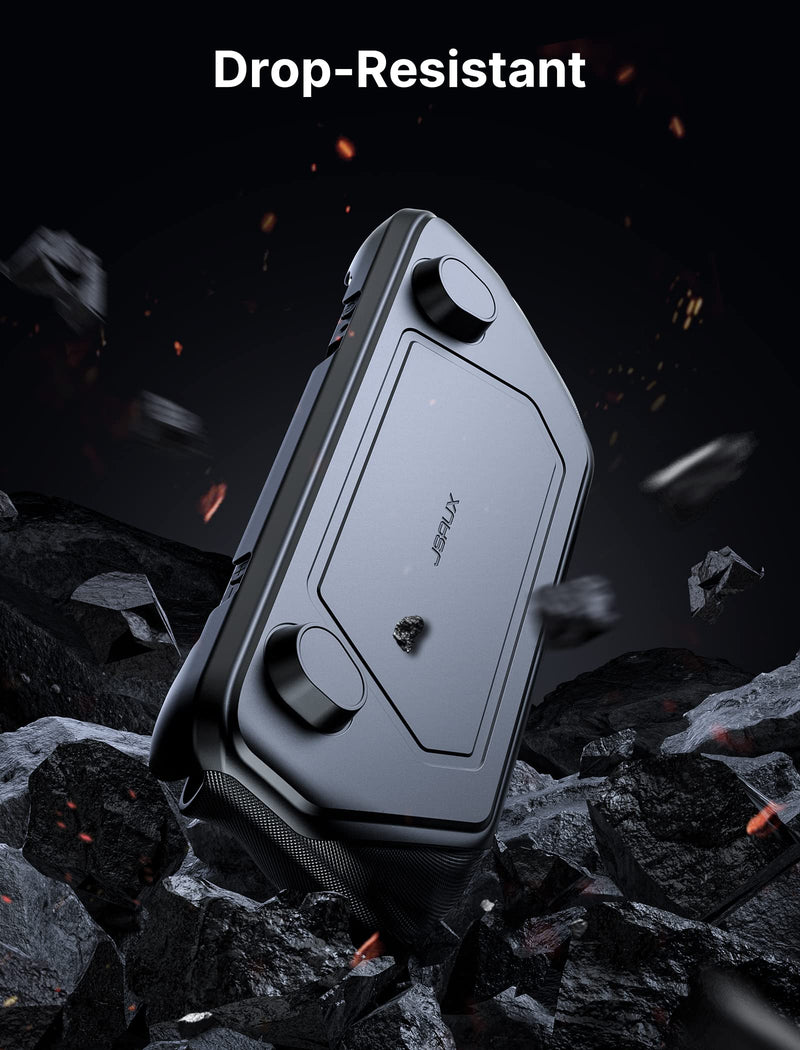 JSAUX PC0104 ModCase for Steam Deck, Steam Deck Case with Detachable Front Shell Include Protective Case, Face Cover,Metal Bracket and Strap-Basic Set Basic Set