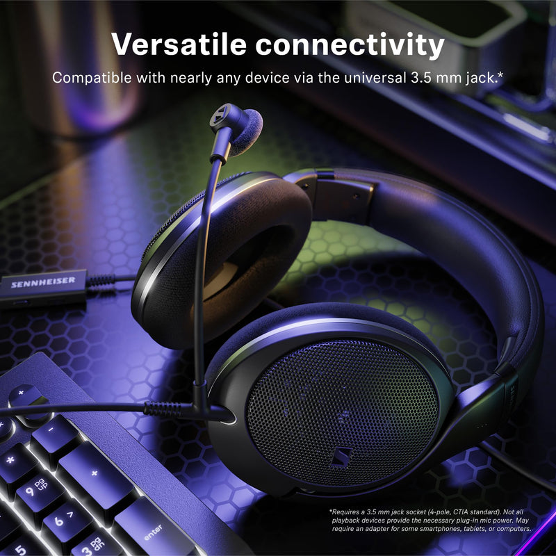 Sennheiser HD 500 BAM, Plug-in Boom Arm Mic for Gaming, Volume Controls