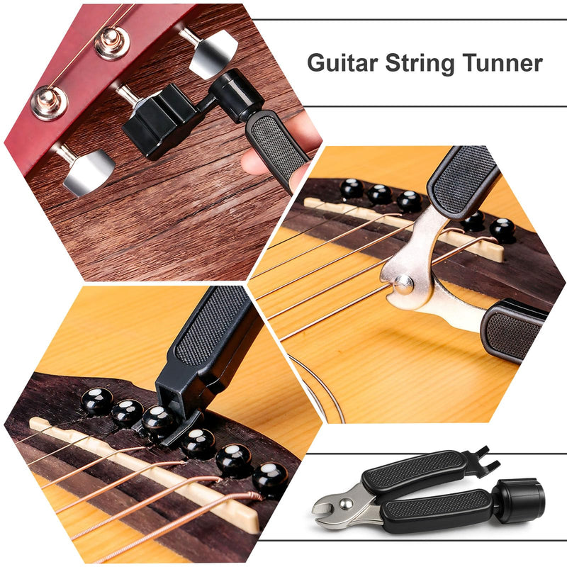 [AUSTRALIA] - 9pcs Guitar Cleaning Kit with Fret Polish, Guitar Cleaner Prevents Wear, Fading, and Cracking, While Keeping Your Instrument in Its Best Appearance and Sound Quality at All Times 