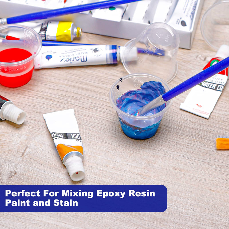 Disposable Medicine Cups Graduated, Bulk Pack of 100, 1 oz (30ml) Small Plastic Measuring Cup for Liquid Medication, Paint, epoxy, Pill and Resin.