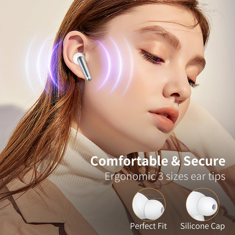 Monster N-Lite 203 AirLinks Wireless Earbuds, Bluetooth 5.3 Headphones HiFi Stereo, Wireless Earphones with 30H Playback, Type-C Charging, HD Clear Call, Touch Control, IPX6 Waterproof in-Ear Earbuds