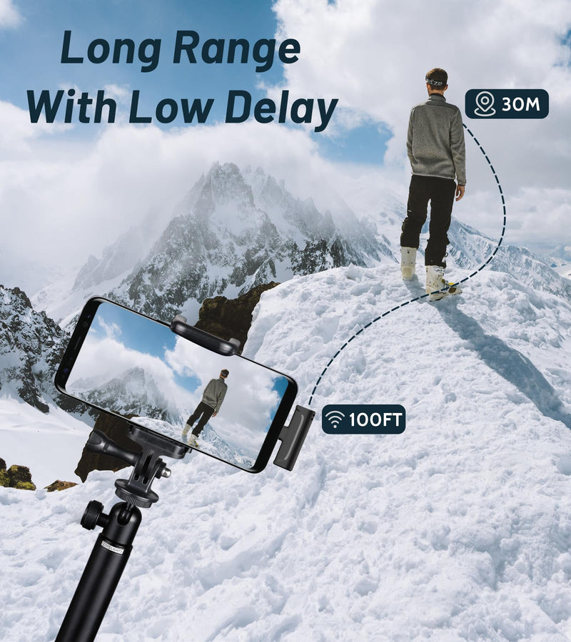 Wireless Lavalier Microphone for iPhone 15 Android iPad - Cordless USB-C Mic for Video Recording Vlog, Crystal Clear Sound, Noise Reduction USB-C Mic with Lightning Adapter