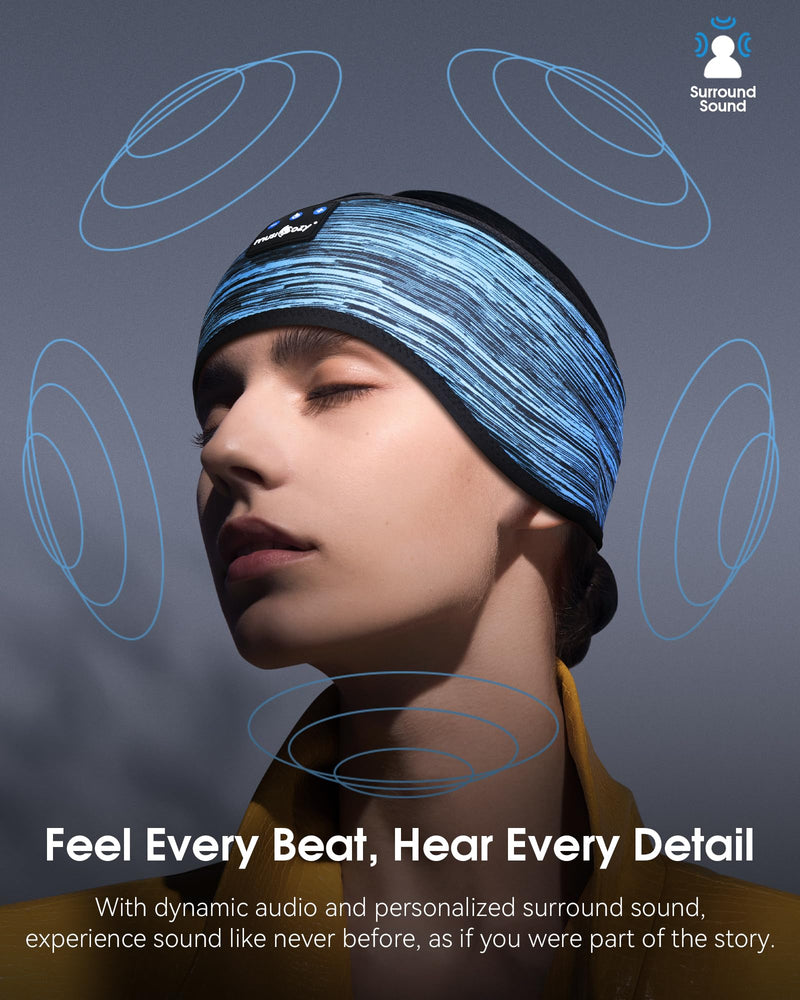 MUSICOZY Bluetooth Headband 2-Pack – Wireless Music Sleep Headphones Set for Men and Women