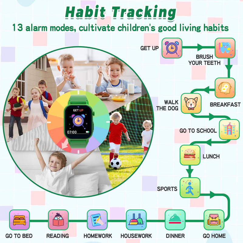 Phyulls Smart Watch for Kids with Games, Touchscreen, Calendaring Camera Music Player Time Display Video & Audio Recording, Toys for 3-12 Years Old Boys and Girls