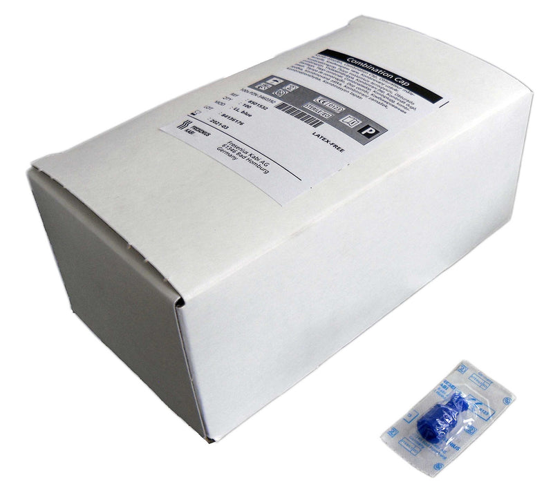 Luer Lock Combination Stoppers Sterile Blue Pack of 100