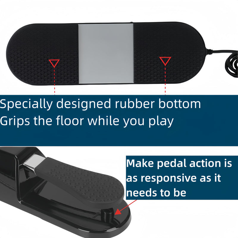[AUSTRALIA] - Sustain Pedal Univerdal for Keyboard with Polarity Switch for Yamaha Casio Roland Korg Behringer Moog Piano Midi Electronic keyboards Style Piano Foot Pedal (Upgrade Version) Upgrade Version 