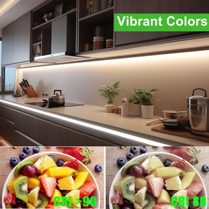 [AUSTRALIA] - JOYLIT 24V RGBW COB LED Strip Lights 16.4FT/5M RGB + 6000K Cool White Dual Mode, Flexible 784 LEDs/M High Density Dotless Tape Light for Indoor, Bedroom, Kitchen, Home Theater Lighting (Light Only) RGB+6000K 
