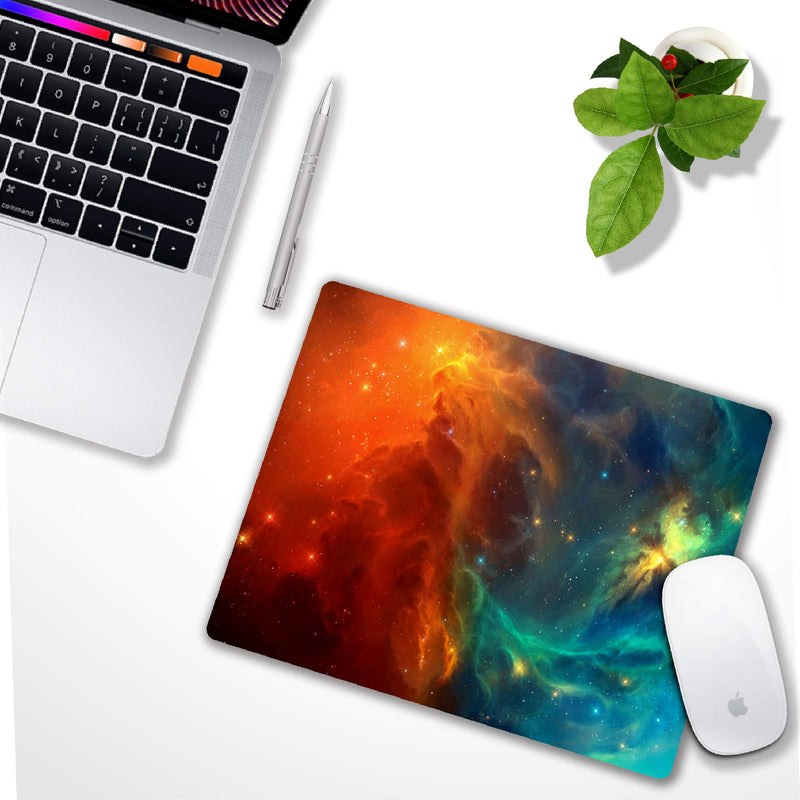 Shalysong Cool Galaxy Mouse Pad Personalized Custom Design Computer Laptop Mouse Pad Non-Slip, Washable 9.7 x 7.9 inch Square galaxy