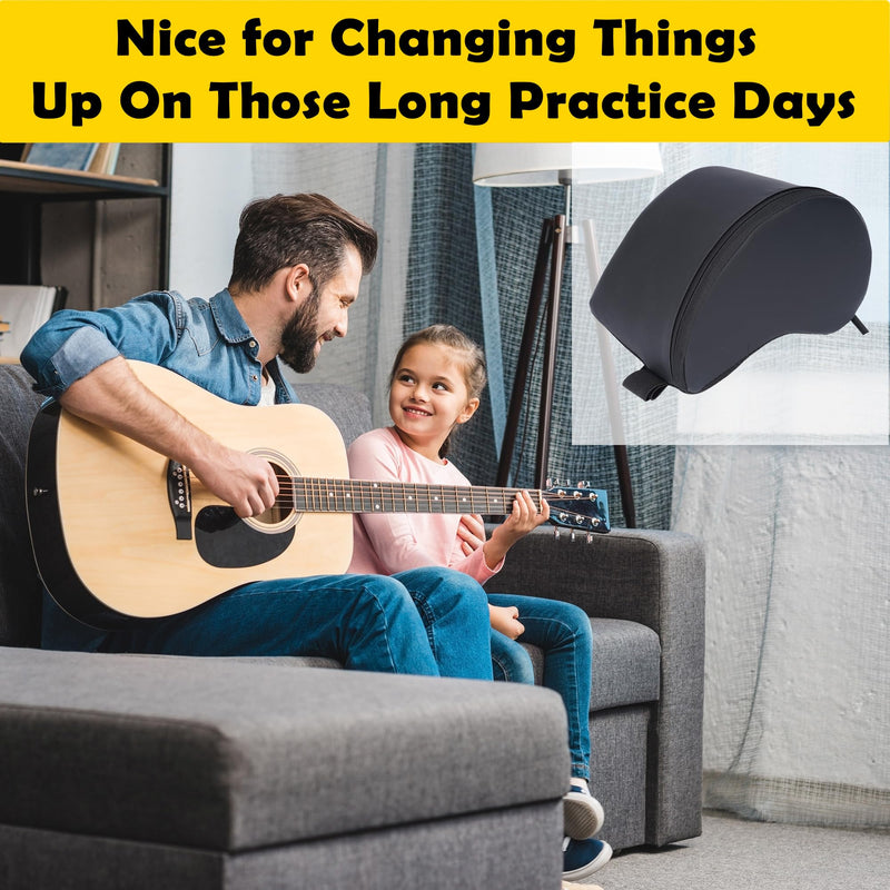 Guitar Support, Guitar Cushion for Classical Acoustic Electric Guitar Players, Guitar Rest Ergonomic Playing Mat Leg Pad, Professional Guitarist Musical Instruments Accessories Tool with Bag