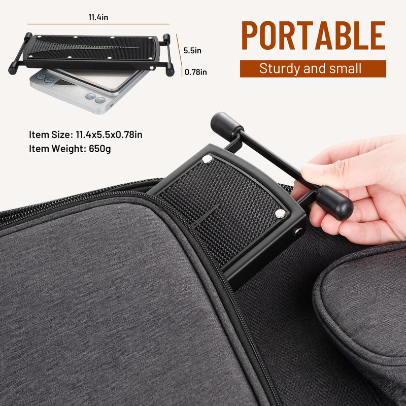 CAHAYA Guitar Foot Stool: 6 Position Height Guitar Foot Rest Folding Extra Stable Foot Rest Stool with Rubber Feet and Non-Slip Rubber Pad for Classical Guitar Player CY0337 Triangle Pattern
