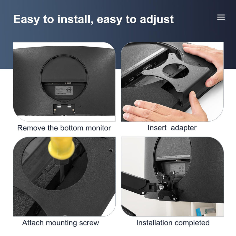 Monitor Arm/Mount VESA Bracket Adapter Compatible with CF27T55 | CF32T55 | 32" S39C | 27" S39C Curved 27" and 32" Curved Display Monitor T55 and S39C Series VESA 100 * 100mm 75 * 75mm