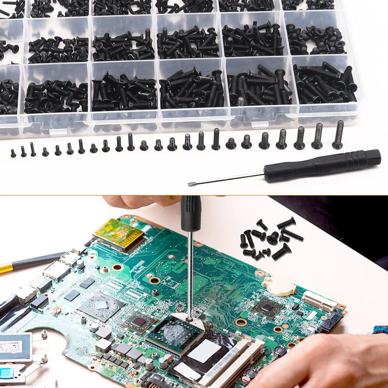 mankk 840PCS 24 Sizes Laptop Screws and 360PCS 12 Sizes Laptop Screws