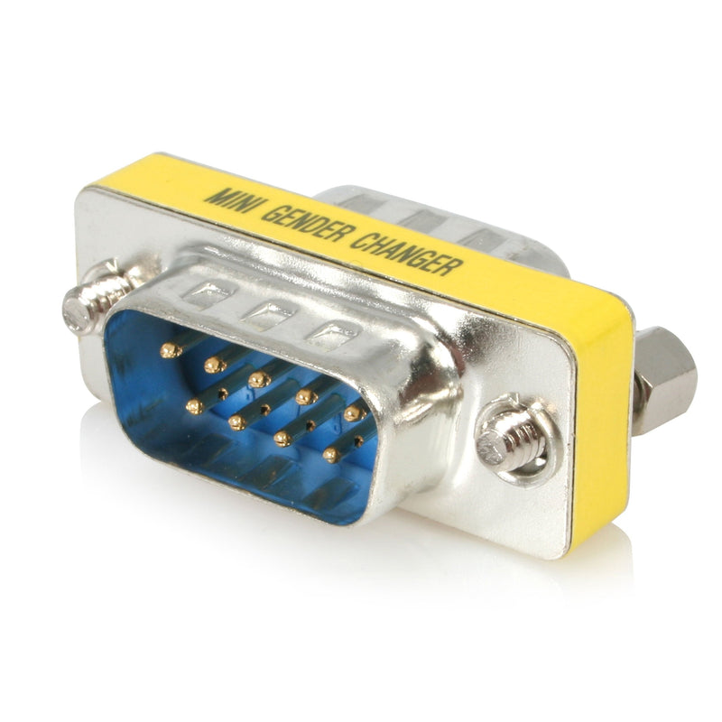 StarTech.com USB to Serial RS232 Adapter - DB9 Serial DCE Adapter Cable & com Slimline Serial DB9 Gender Changer - M/M - Serial Gender Changer - DB-9 (M) to DB-9 (M) - GC9SM 921.6 Kbps / Null Modem Adapter + Changer
