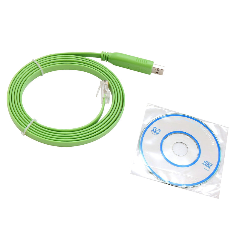 USB 2.0 to RJ45 RS232 Cisco Console Routers Switches Servers Cable FTDI 1.8M SI-ADA24048