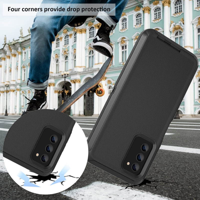 [AUSTRALIA] - Compatible with Samsung Galaxy A03s Case, with Belt Clip Holster Heavy Duty Rugged Shockproof Full Body Protection Kickstand Cover for Samsung Galaxy A03s Phone (Black) Black 