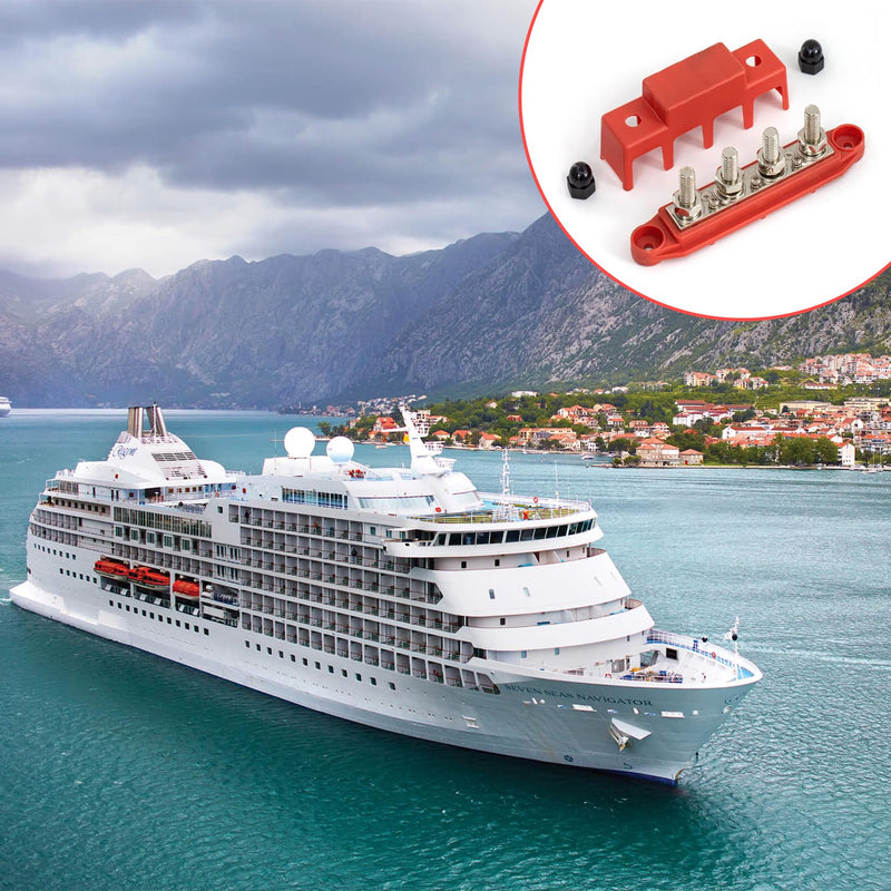 [AUSTRALIA] - Idota Bus Bar 12 V - 48 V DC Bus Bars Distribution Block 150 A Busbar with M8 Terminal Bolts Power Rail for Car Boat Solar System 