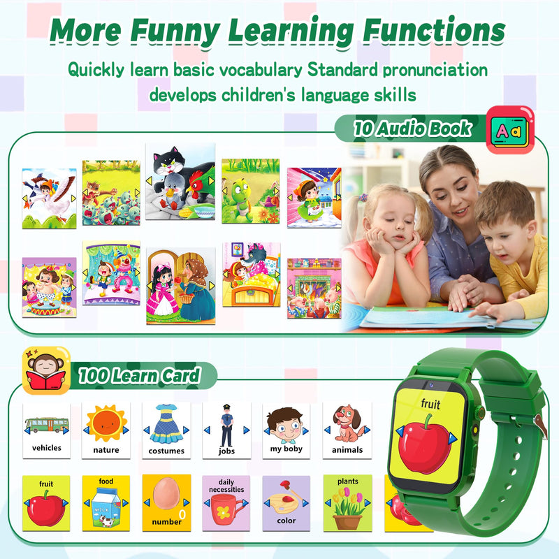 Phyulls Smart Watch for Kids with Games, Touchscreen, Calendaring Camera Music Player Time Display Video & Audio Recording, Toys for 3-12 Years Old Boys and Girls