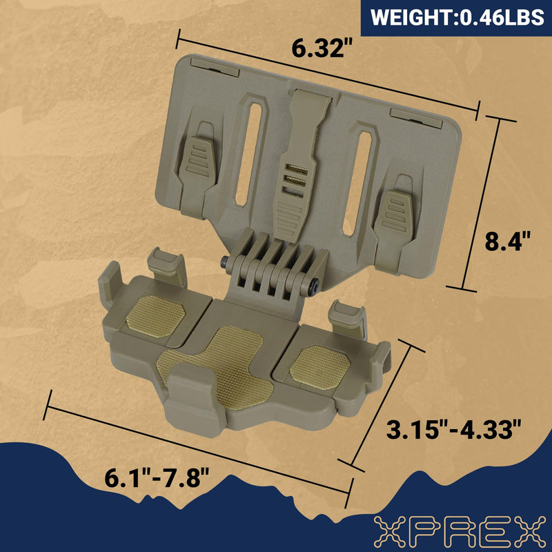 Tactical Phone Holder,MOLLE Phone Chest Mount Holder for 4.7"-7.7" Screens Plate Carrier Phone Mount,Adjust Tactical Gear Plate Carrier Vest Accessories for Tactical,Car,Office Coyote Brown