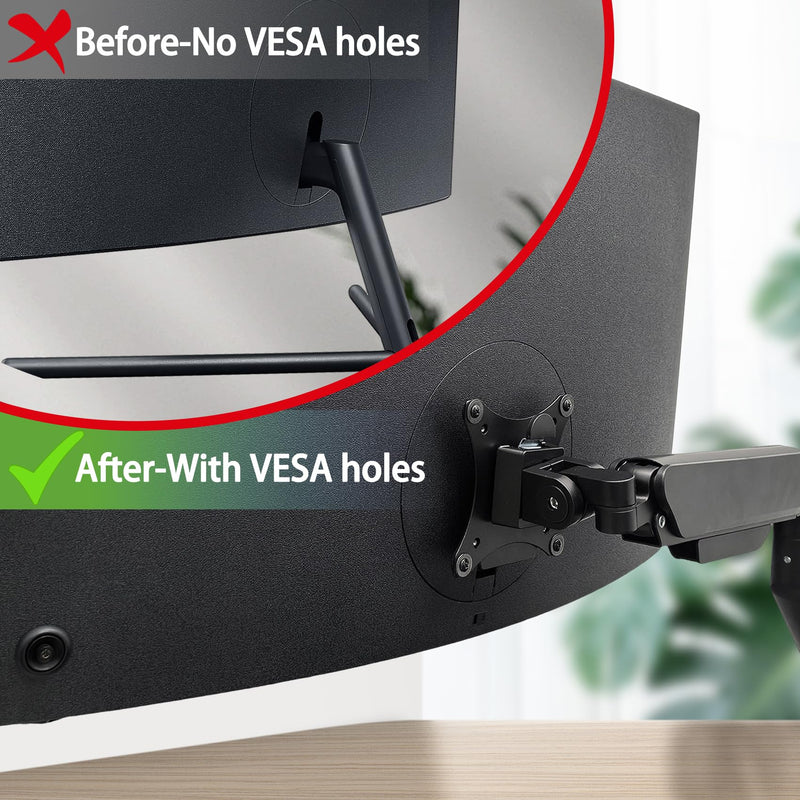 UR59C VESA Mount Adapter Compatible with Samsung UR59 Series 4K Monitor | UR59C Wall Mount Fits U32R590, U32R590CWN, U32R592, U32R592CWU Monitor black