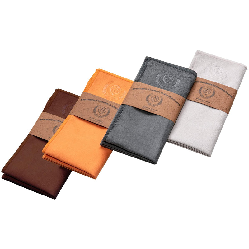 [AUSTRALIA] - MI&VI Synthetic Chamois Microfiber Instrument Cleaning & Polishing Cloth for Violin, Viola, Cello, Bass, Guitar 12x12in (4 Pack) 4 Pack 