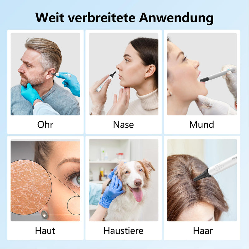 Ear Wax Remover Otoscope: 1080P WiFi Ear Cleaner Camera, IP67 Waterproof Ear Cleaner, 360° Wide Angle Ear Cleaning Camera, 3.5 mm Lens Ear Endoscope with 6 LEDs for iPhone, iPad and Android
