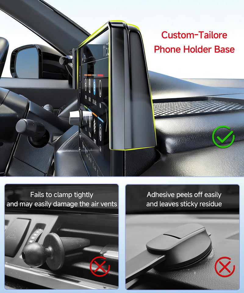 Qi2.2 25W Wireless Charger Car Phone Mount for Toyota Camry 2021-2024 | Camry Hybrid 9"Screen Magsafe Accessories Fast Charging Magnetic Cell Phone Holder Clip Fit iPhone Android,Navigation Bracket for 2021-2024 Camry/Hybrid(9 inch screen only)