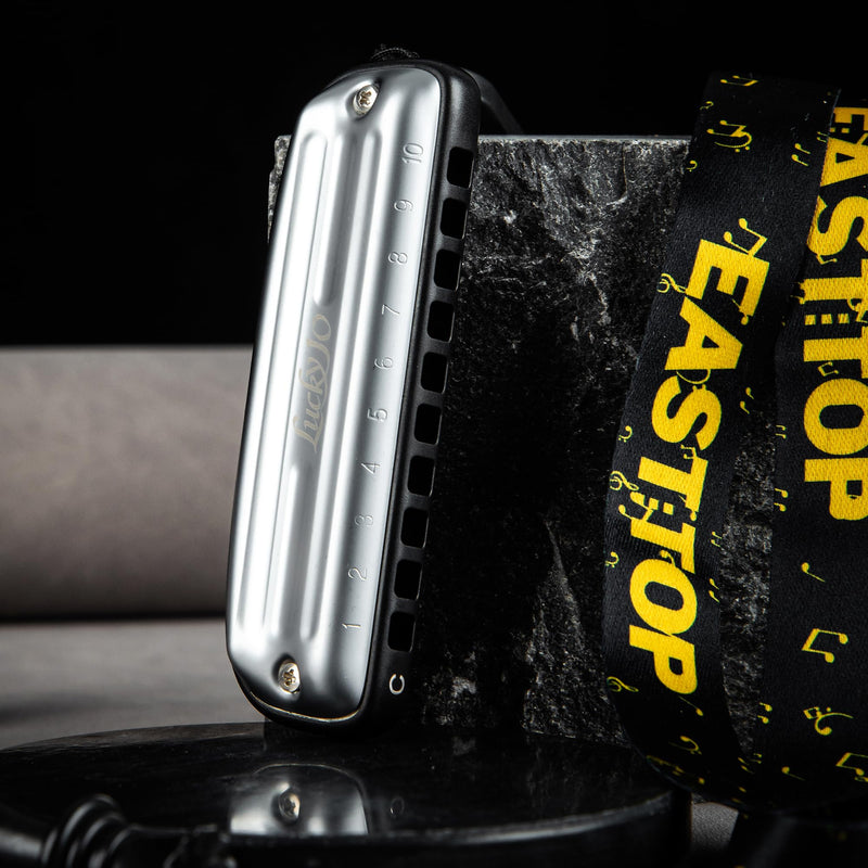 [AUSTRALIA] - East top Lucky 10 Harmonica, Professional 10 Holes Mouth Organ For All Levels Adults, Professionals and Players 