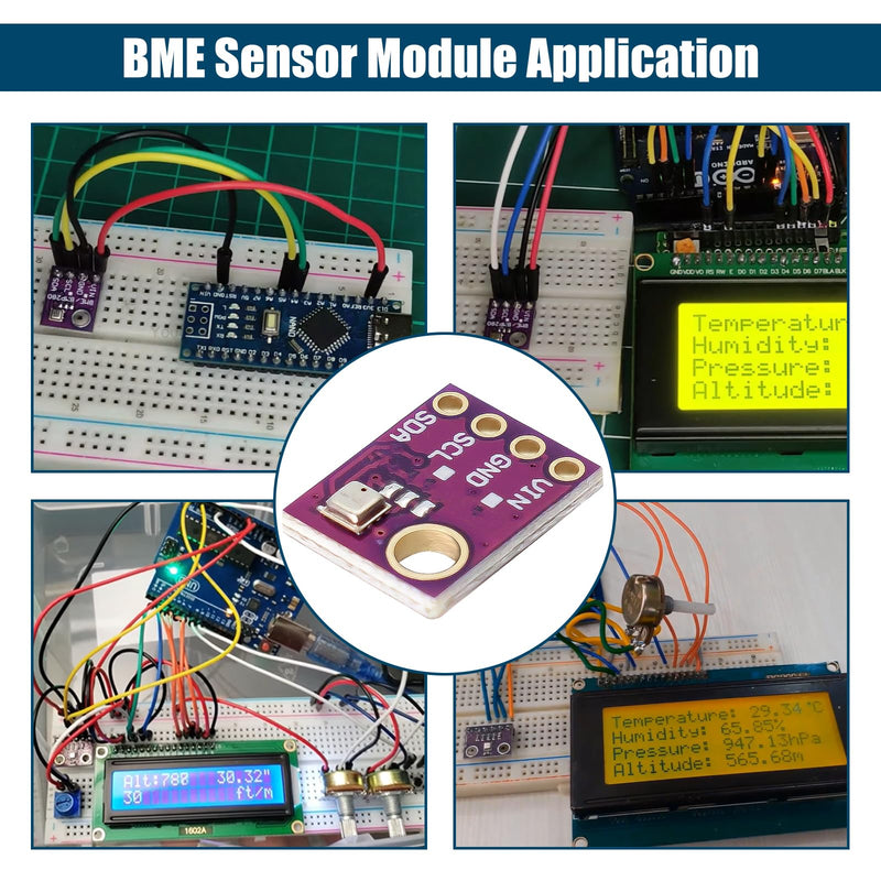 BME 5V Altimeter Module Binghe Pack of 2 BME High Precision Atmospheric Pressure Sensor Module IIC I2C SPI Interface DC 1.8-5V Compatible with Arduino Rasp-Pi