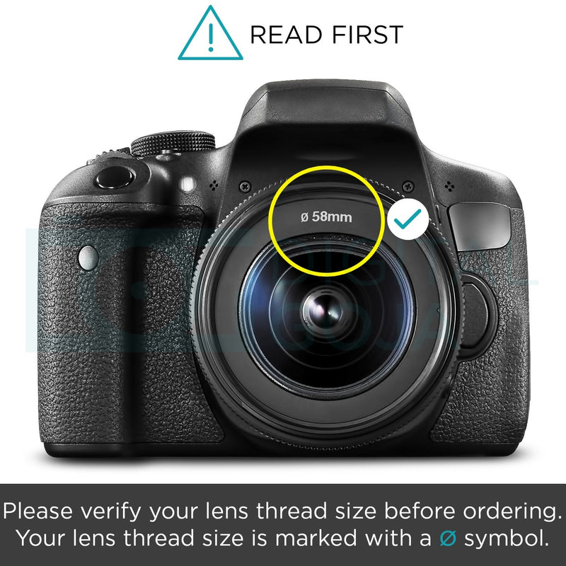 Altura Photo 58MM Tulip Flower Lens Hood for Canon EOS 77D 80D 90D Rebel T8i T7 T7i T6i T6s T6 SL2 SL3 DSLR Cameras with Canon EF-S 18-55mm f/3.5-5.6 is Lens and Select Nikon Lenses