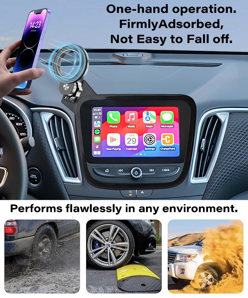 Car Phone Holder for 2016-2025 Chevrolet Malibu/2018-2024 Equinox Accessories Apply to 8 Inch Touch Screen Fixed Clip Magnetic Cell Phone Mount Hands-Free 360 Degree Rotation fit for 2016-2025 Malibu/2018-2024 Equinox(8 Inch)