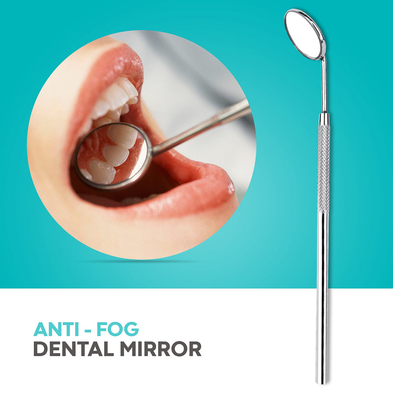 HOKIN Dental Mirror, Mouth Mirror, Dentist Tool, Stainless Steel Mouth Mirror, Dental Mirror, Mouth Tooth Inspection Mirror with Two Additional Removable Mirrors