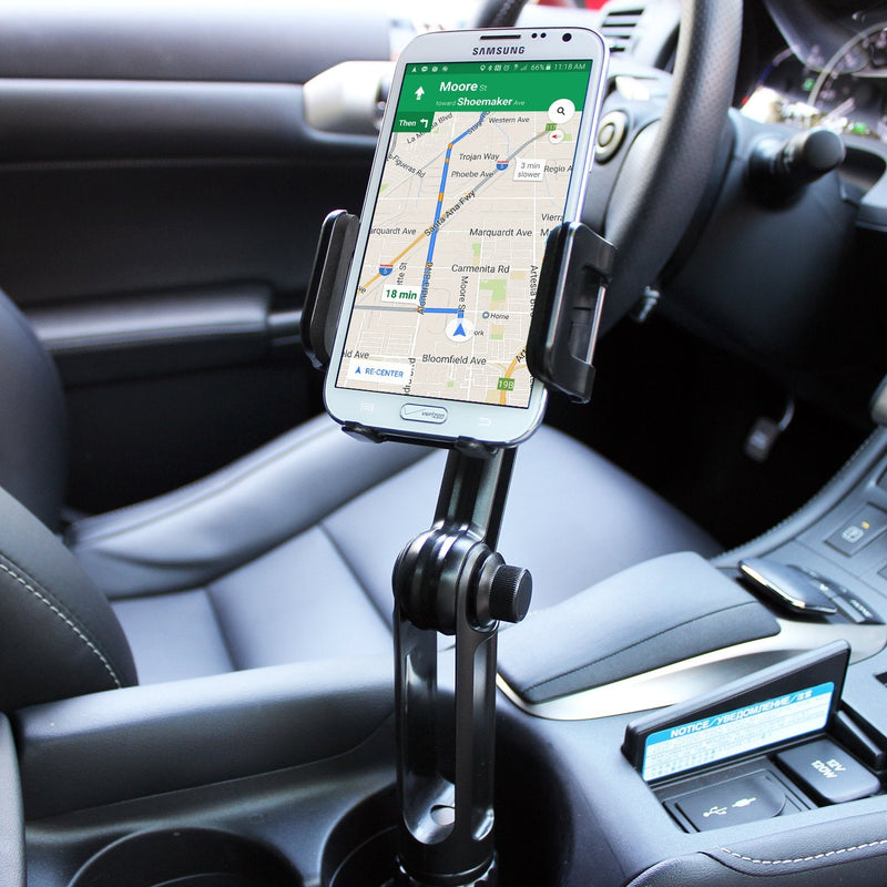 Cellet Car Phone Holder Mount, Car Cup Phone Holder Mount, Compatible with Apple iPhones, Samsung Galaxy Smartphones, Motorola Moto Google Pixel (Fits for Tesla Model 3 Y S X) Extra Long Neck Height - 13 in