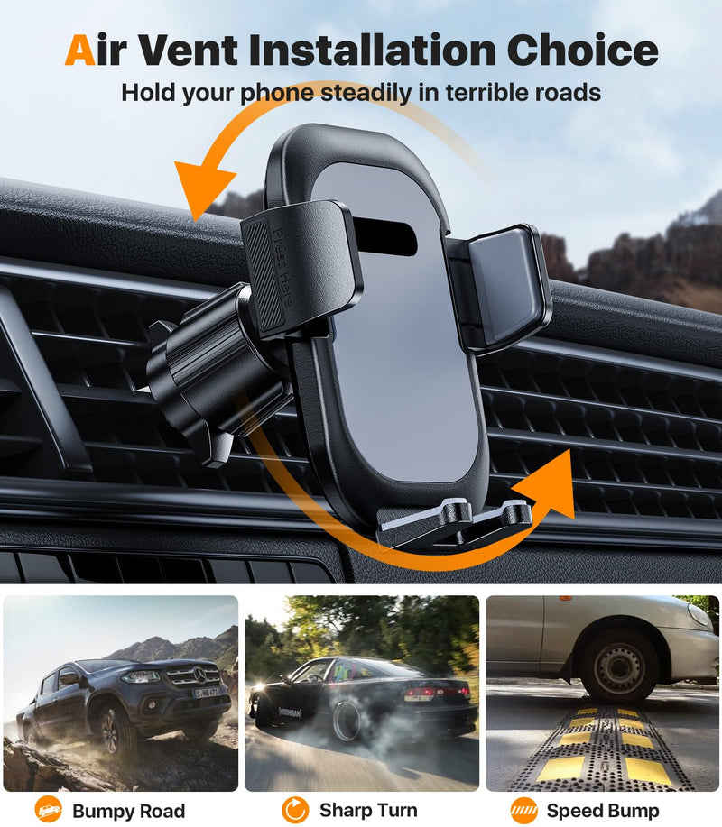 hitolza Ultra Stable Phone Holders for Your Car [Powerful & 360 Adjustable Suction Cup] Universal Car Phone Holder Mount Long Arm Flexible Car Mount for Dashboard Windshield Air Vent All Phone Case Gray