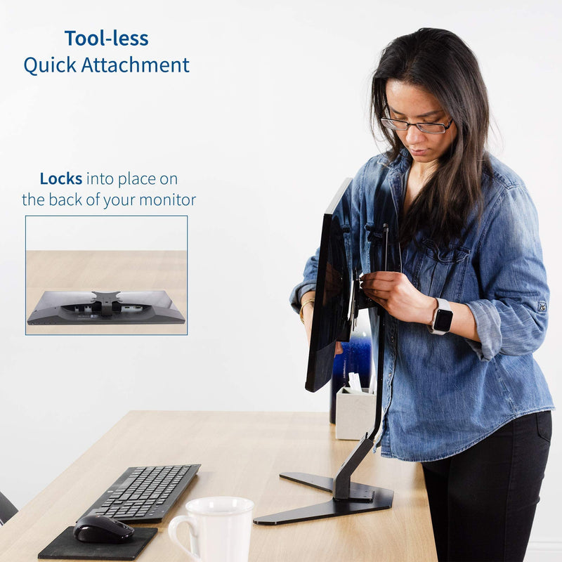 VIVO 2 Quick Attach VESA Adapters Designed for Dell Monitors S2218, S2318, S2319, S2418, S2419H, S2718, S2719, SE2419H, and More with Dual Monitor Desk Mount for 13 to 27 inch Screens